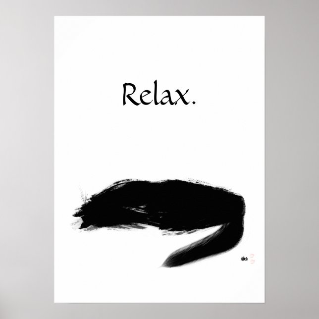 Poster de détente de chat (Devant)