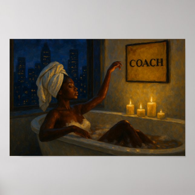 Poster de détente de luxe fin de nuit (Devant)