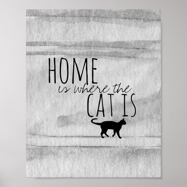 poster de devis de chat aquarelle design (Devant)