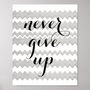 poster de devis de motivation ne jamais abandonner