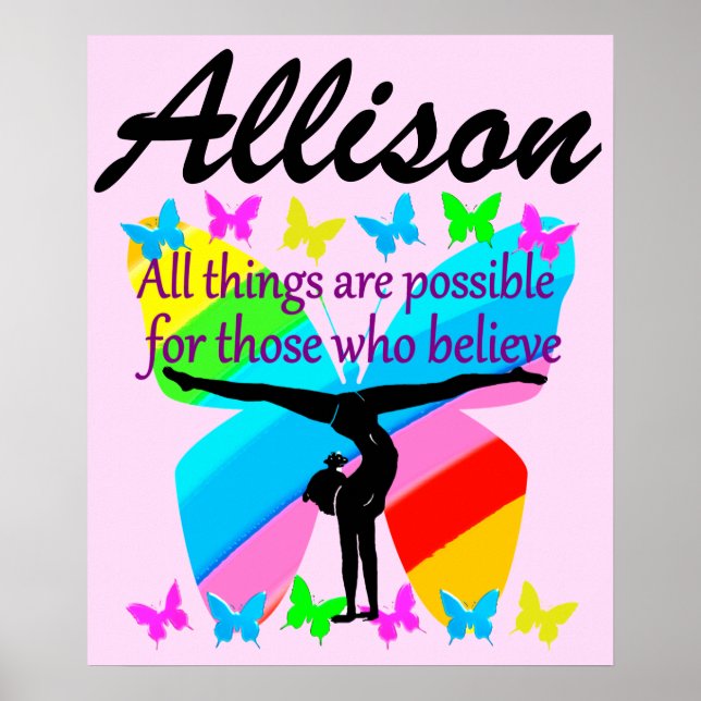 POSTER DE DEVIS GYMNAST PERSONNALISÉ MOTIVÉ (Devant)