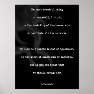 Poster de devis minimaliste HP Lovecraft