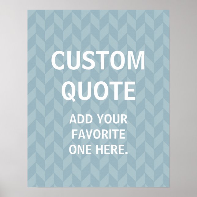 Poster de devis personnalisé, chevron de zigzag (Devant)