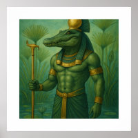 Poster de Dieu Crocodile Sobek | L'art des mythes 
