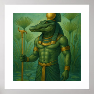 Poster de Dieu Crocodile Sobek   L'art des mythes 