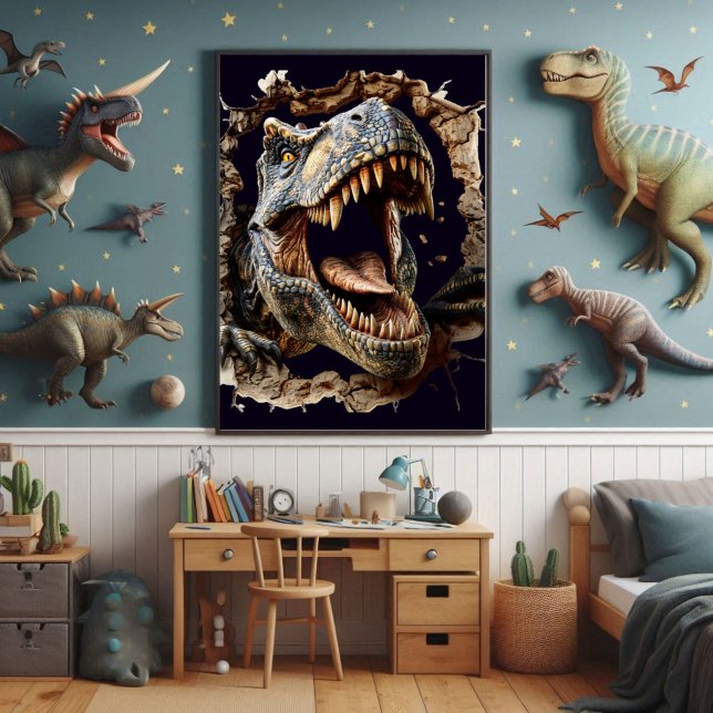 Poster de Dinosaure T-Rex pour clignoter le mur (Créateur téléchargé)