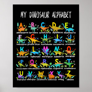 Poster De Dinosaures Alphabet Abc Retour À L'Étudiant K À