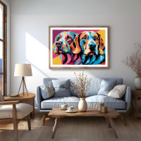 Poster de Dogs Together Pop Art