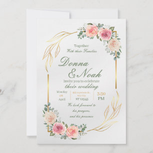 Poster de Faire-part de mariage moderne de moulage