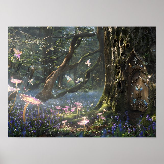 Poster de fée avec porte de fée (Devant)