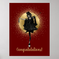 Poster de félicitations pour la danseuse vintage T
