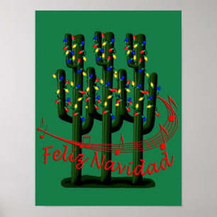 Poster de Feliz Navidad Christmas Fiesta Party