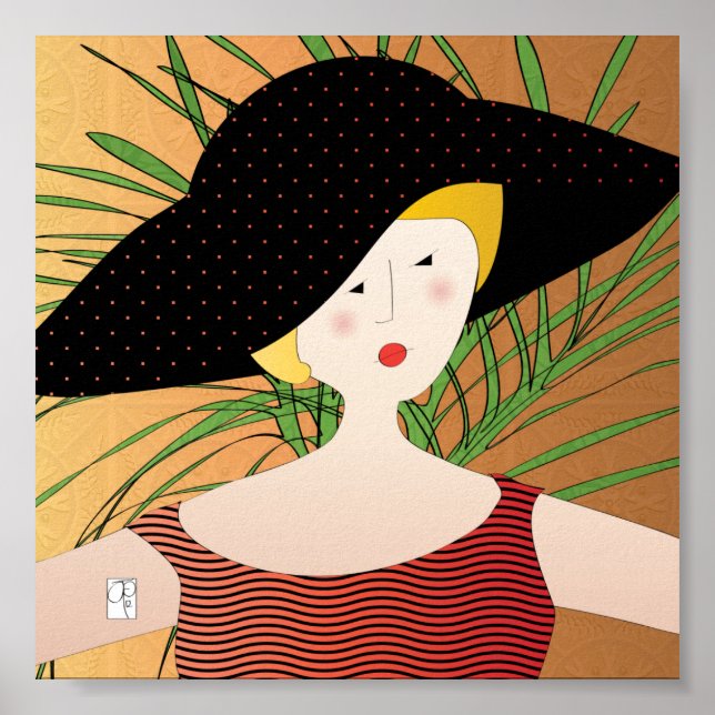 Poster de femmes Casquettes (Devant)