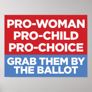 Poster de fenêtre Pro-Woman Pro-Child Pro-Choice 1
