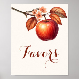 Poster de Fête des mariées Automne Apple Faveurs