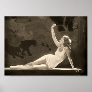 Poster de fille Art Déco Zeigfeld