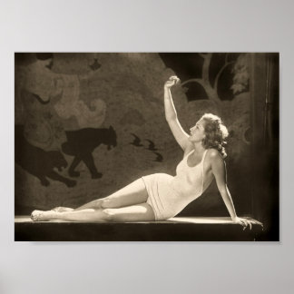 Poster de fille Art Déco Zeigfeld