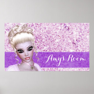 Poster de fille Imaginaire Blonde Diamond Girl