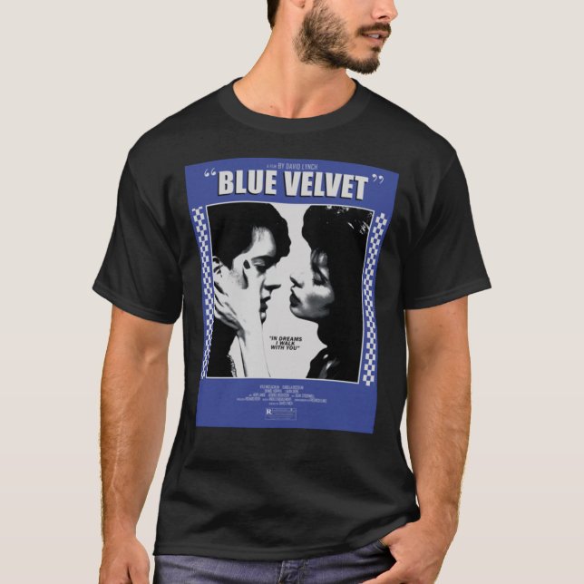 Poster de film en velours bleu classique T-shirt (Devant)