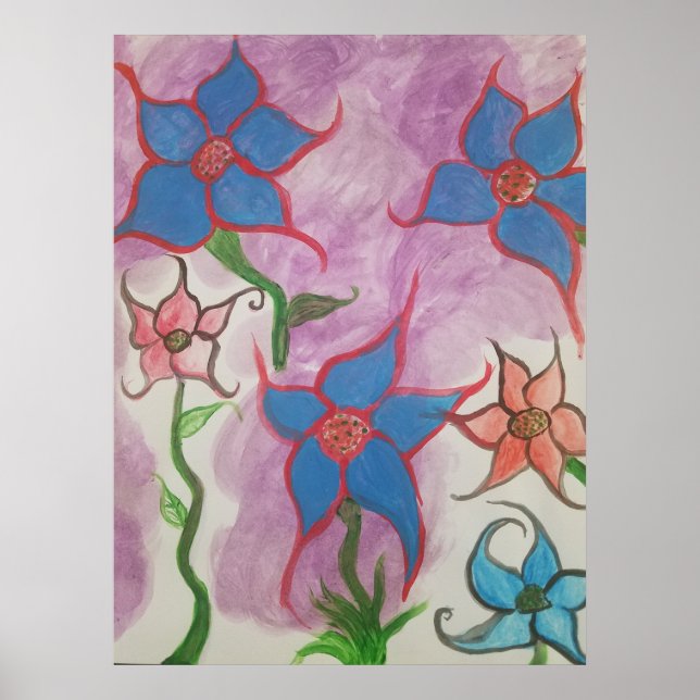 Poster de fleurs de jardin de rêve (Devant)
