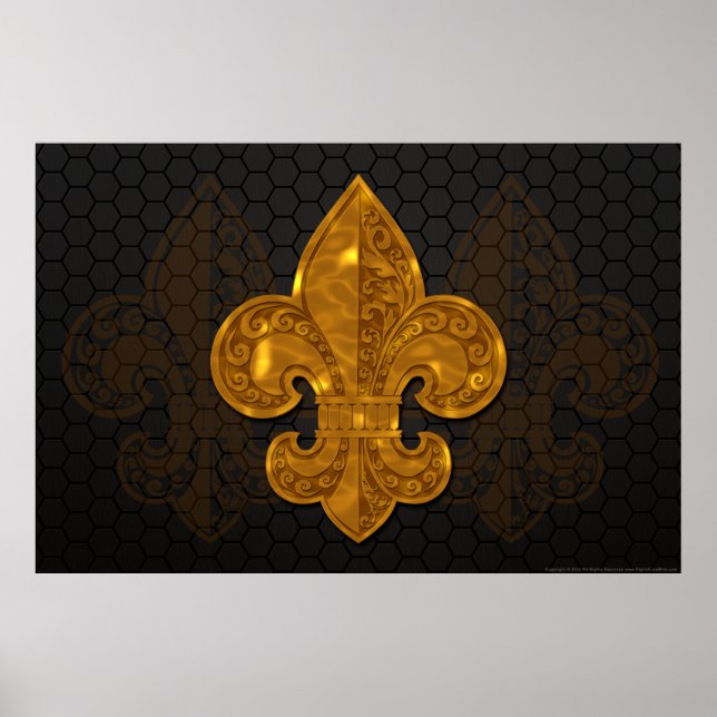 Poster de fleurs d'or #1 (Devant)