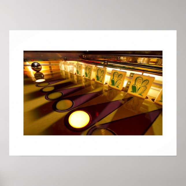 Poster de flipper en or (Devant)