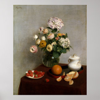 Poster de Flores de Verão e Frutos