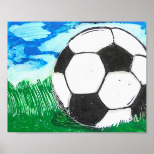 Poster de football, 10 x 8 pouces