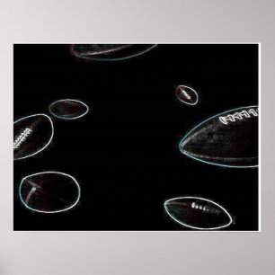 Poster de football à effet lumineux