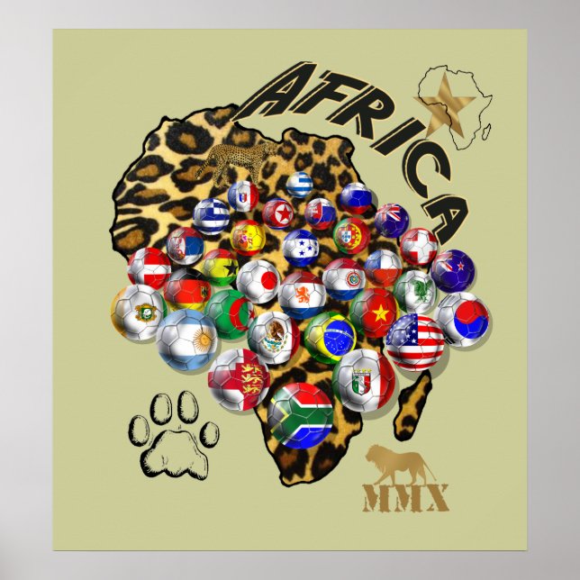 Poster de football de la Coupe du Monde de footbal (Devant)