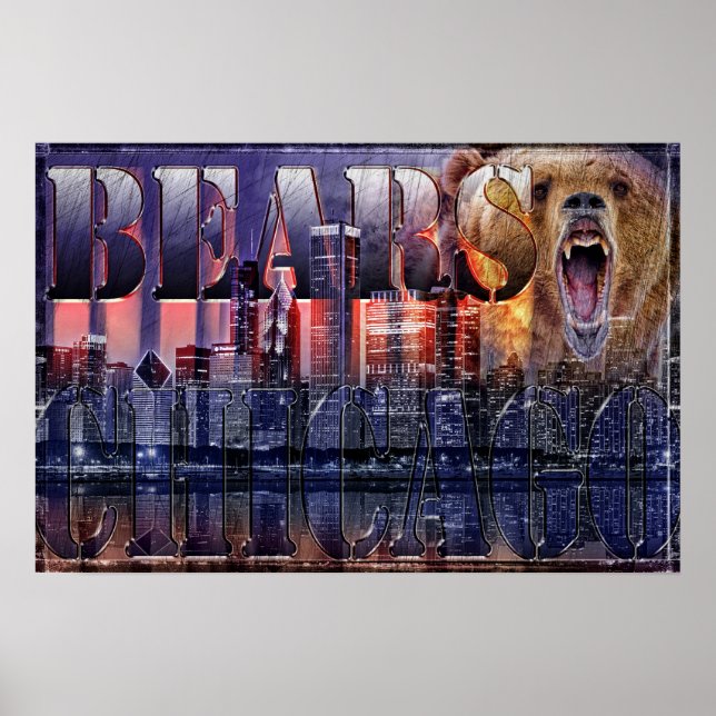 Poster de football d'ours (Devant)