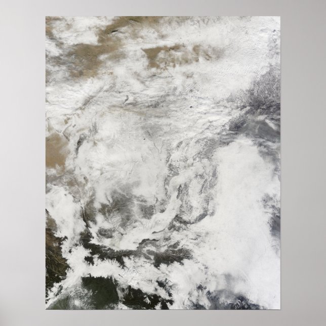 Poster De fortes chutes de neige en Chine (Devant)