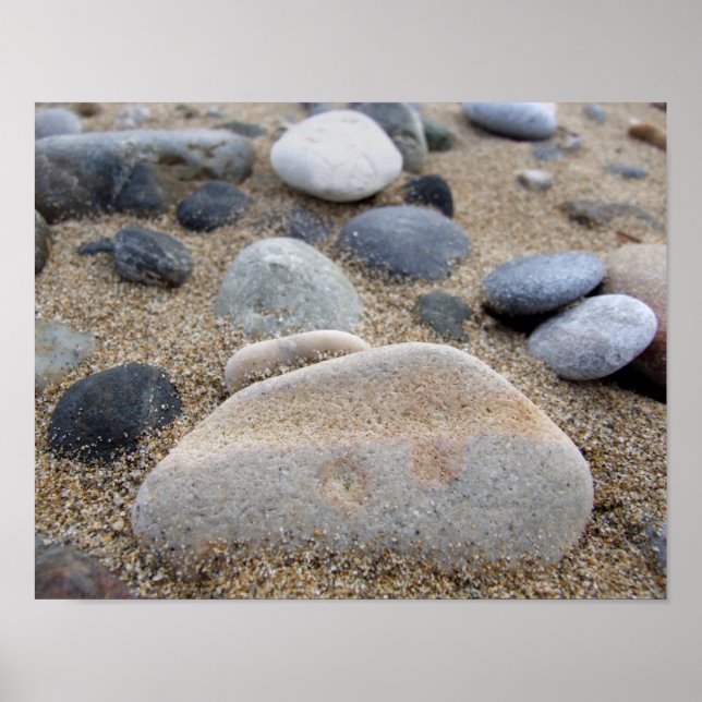 Poster de galets de plage (Devant)