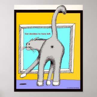 Poster de gauche Turning Cat