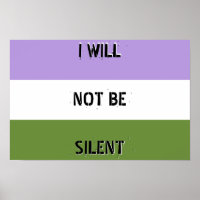 Poster de Genderqueer "Je ne serai pas silencieux"