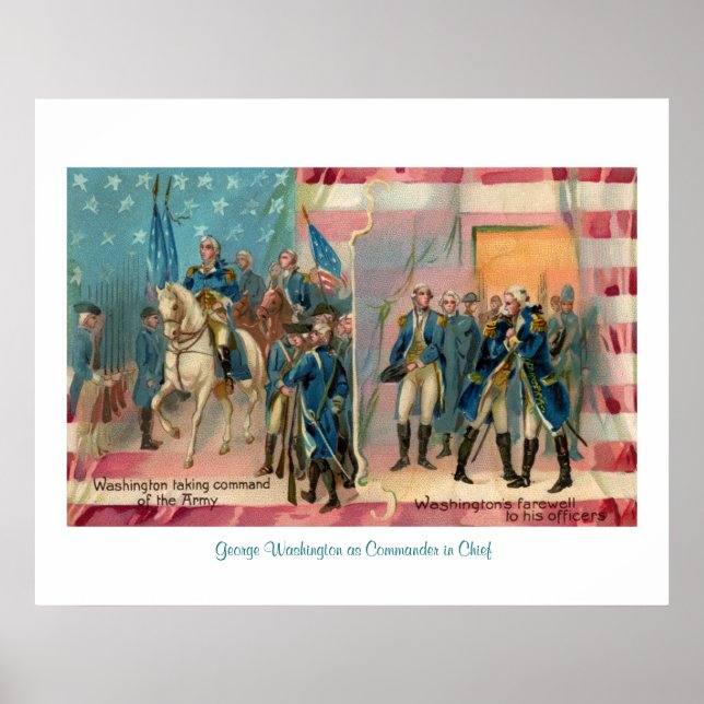 Poster de George Washington et des troupes (Devant)