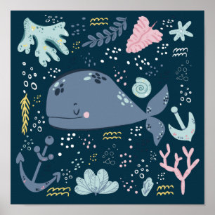 Poster de gribouillis mignon