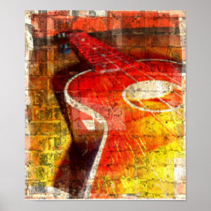 Poster de guitare artistique