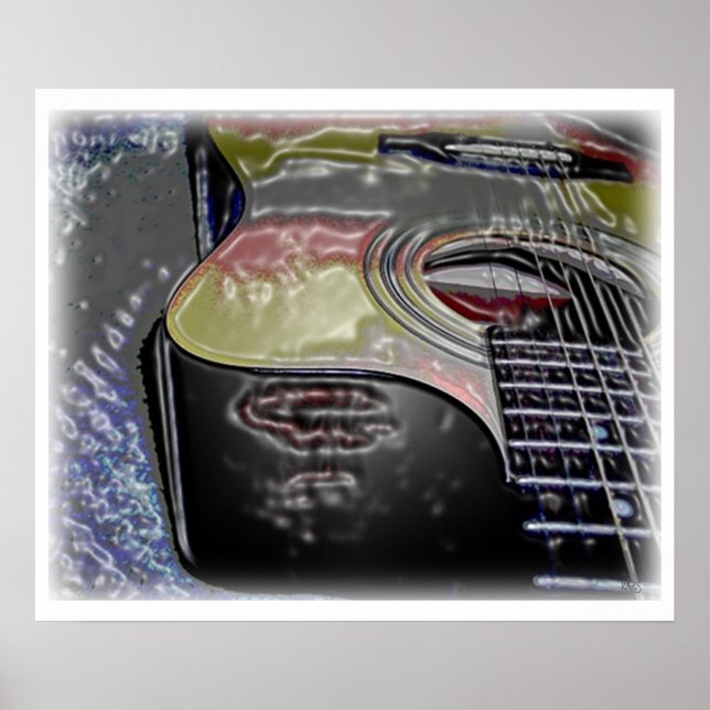 Poster de guitare Dimensionnel (Devant)