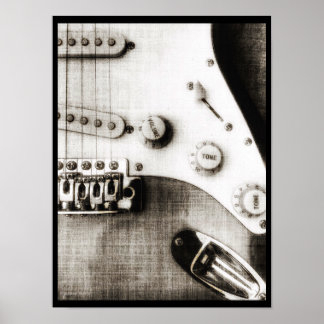 Poster de guitare électrique Sketchy