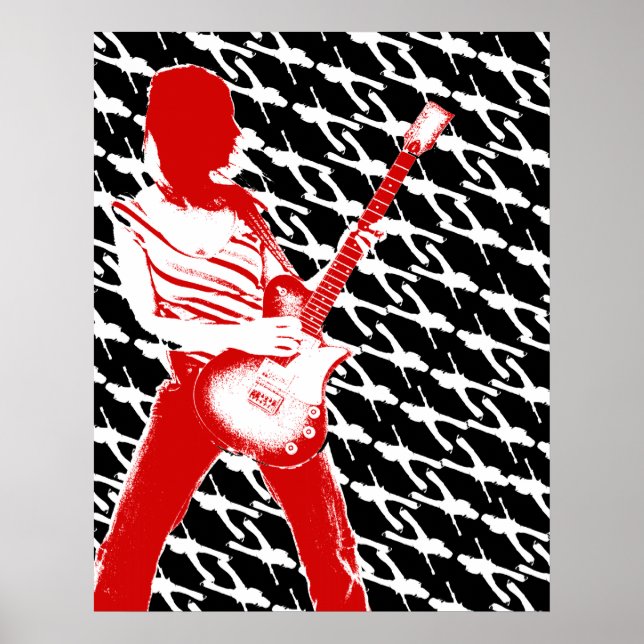Poster de guitares foncées (Devant)