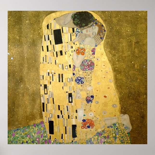 Poster de Gustav Klimt - le baiser (Devant)