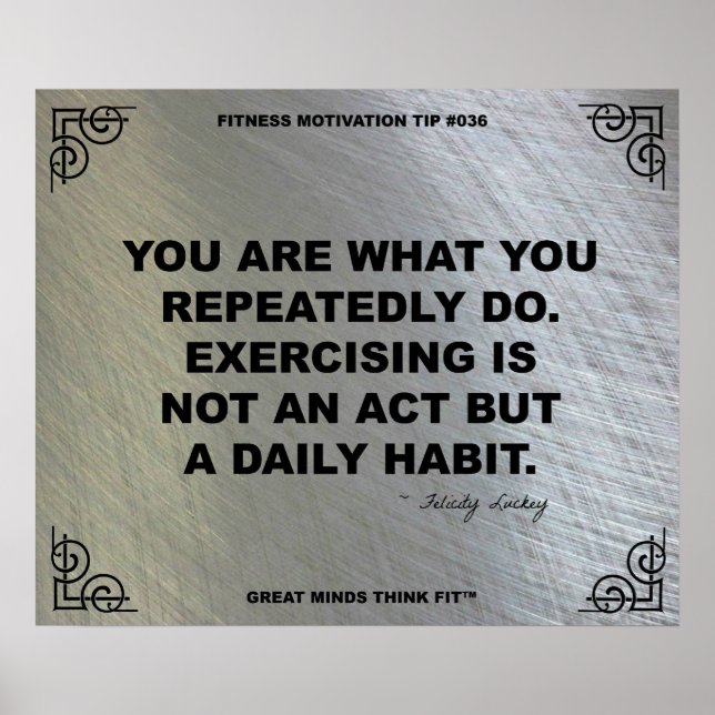 Poster de gym pour la motivation fitness #036 (Devant)