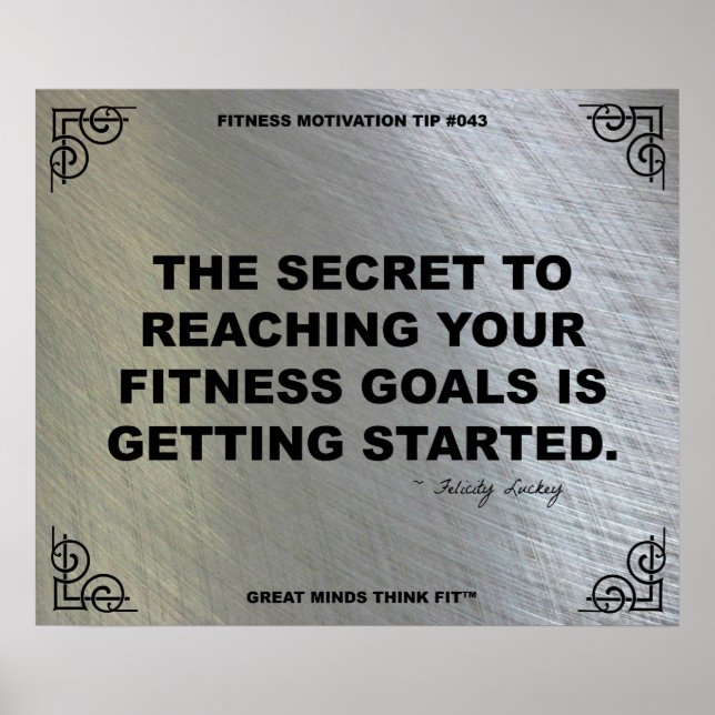 Poster de gym pour la motivation fitness #043 (Devant)