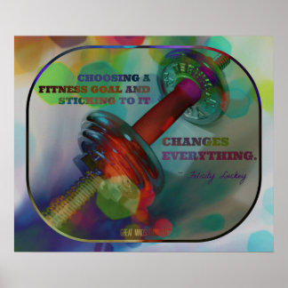 Poster de gymnastique coloré avec poids 004