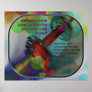 Poster de gymnastique coloré avec poids 016