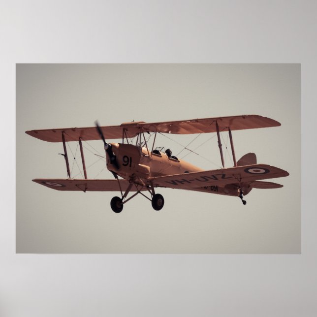 Poster De Havilland Tiger Moth (Devant)