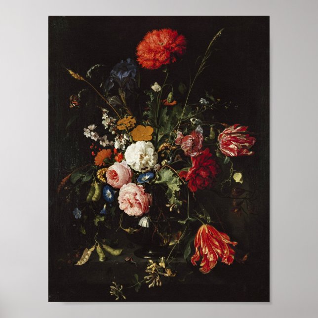 Poster de Heem peinture de vase de fleurs (Devant)