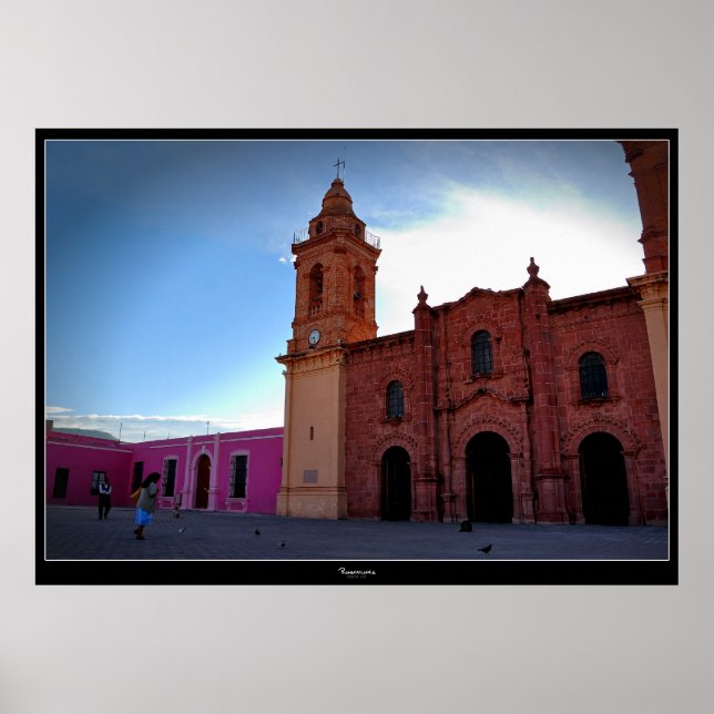 Poster de Huajuapan Oaxaca Chatedral (Devant)