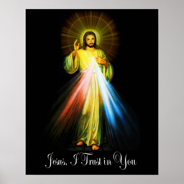 Poster de Jesus Divine Mercy Sr Faustina (Devant)